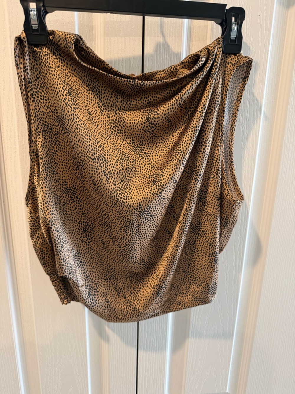 Sincerely Jules Leopard Print Cowl Neck Tank - Brown & Black